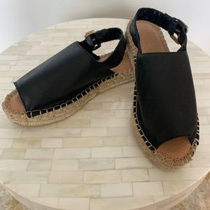 Alohas Back Strap Espadrille Sandal Black
